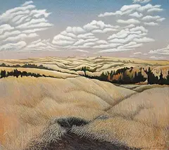 John Kenneth Esler, Bearspaw Remembered, 1993, acrylic on canvas