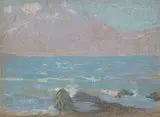 Untitled - Across the Straight by Mary Alexandra Bell Eastlake, pastel on paper, sold Nov 2011