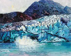 Louise Gant, Untitled - Glacier Bay, Alaska, oil on wood board