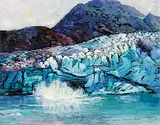 Louise Gant, Untitled - Glacier Bay, Alaska, oil on wood board