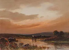 Charles E. Hannaford, A Woodland Pool - Dartmoor, watercolour on paper