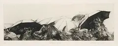 Shigeki Kuroda, Untitled - Off to Work #8/50, etching on paper