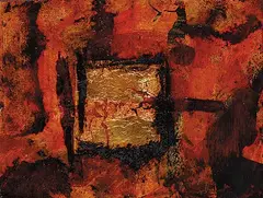 Eclipse of the Treasure by Edward Michell, 1998, mixed media on wood board, sold Nov 2011