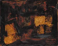 Midnight Reflections by Edward Michell, 1998, mixed media on wood board, sold Nov 2011