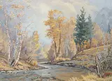 Mario Moczorodynski, Early Morning - Salmon River, B.C., 1970, oil on canvas