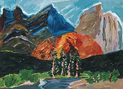 Carol Perehudoff, Untitled - The Three Sisters, acrylic on paper