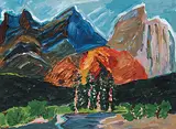 Carol Perehudoff, Untitled - The Three Sisters, acrylic on paper