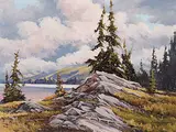 Gordon Rauch, Passing Storm, oil on canvas board