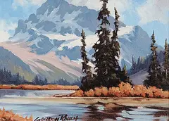 Gordon Rauch, Mount Lougheed, Near Canmore, oil on canvas