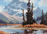Gordon Rauch, Mount Lougheed, Near Canmore, oil on canvas