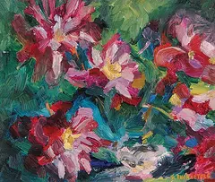 Sharon Thirkettle, Mary Dover's Garden, oil on hard board