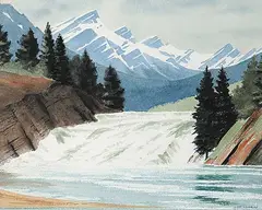 Percy Roy Wilson, Untitled - Rush in the Foreground, 1968, watercolour on paper