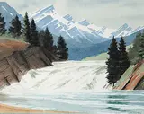 Percy Roy Wilson, Untitled - Rush in the Foreground, 1968, watercolour on paper