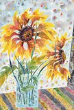 Yone Kvietys Young, Brown Eyed Susan, watercolour on paper