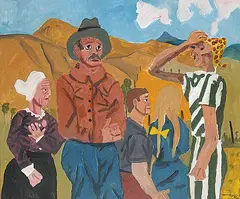 Maxwell Bennett Bates, Prairie People, 1975, acrylic on canvas