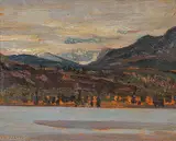 John William Beatty, Near Jasper, Mt. Edith Cavell, 1914, oil on wood panel