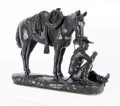 Charlie A. Beil, Untitled - Range Rider #13/30, 1978, bronze sculpture