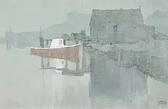 Adrian Dingle, Back and Forth Fog, acrylic on board