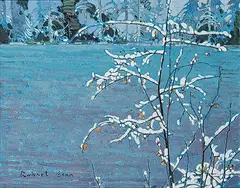 November Pattern by Robert Genn, 1973, oil on canvas, sold Nov 2011