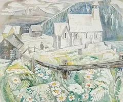 Doris Jean McCarthy, Untitled - Summer in Gaspe, watercolour on paper