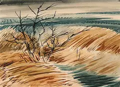 Thornbush, Waterloo County by Carl Schaefer, 1960, watercolour on paper, sold Nov 2011