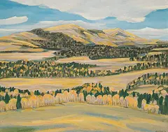 John Harold Thomas Snow, Autumn Landscape, 1975, acrylic on canvas