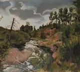 Frank Vervoort, Bragg Creek Storm 1979, 1979, oil on canvas