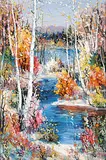 Tinyan Chan, Warm Autumn Day, oil on canvas