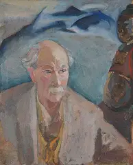 Untitled - Portrait of Mortimer-Lamb by Vera Oliver Weatherbie, oil on canvas, sold Nov 2011