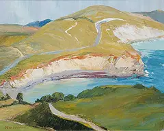 Malcolm Arbuthnot, Untitled - Seashore Road, oil on canvas