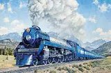 Harlan Hiney, Canadian Pacific Royal Train, 1939 Hudson 4-C-4 Class Htd., oil on canvas board