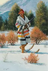 Gerry Michael Metz, Untitled - Hunter, oil on paper board