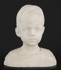 Charles van Wijk, Untitled - Bust of a Young Boy, stone carving