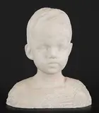 Charles van Wijk, Untitled - Bust of a Young Boy, stone carving