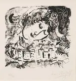 Marc Chagall, Le Village, Paris #63/90, 1957, lithograph on paper