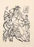 Marc Chagall, Elle Vole #26/26, 1968, wood block on paper