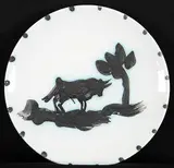 Bull Under the Tree by Pablo Picasso, 1952, glazed ceramic plate, sold Nov 2011