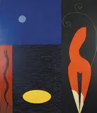 Caroll Taylor-Lindoe, Dark Figure, 1999, acrylic on canvas