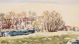 Ernest Caven Atkins, Near Lectonia, watercolour on paper