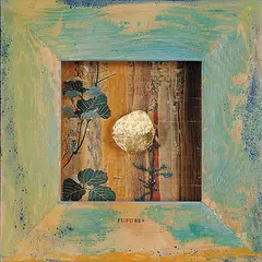 W. Daniel Bagan, Futures, 2000, mixed media on board