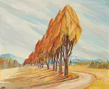 H. Mabel Bain, Autumn No. 3, oil on paper board
