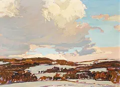 Large Cumulus Cloud by William Duma, oil on canvas board, sold Nov 2011