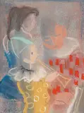 E. Eric Goldberg, Untitled - Circus Kids, pastel on paper