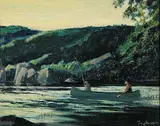 William Thurston Topham, North River, oil on canvas board