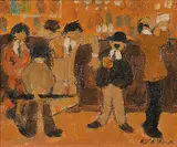 William Arthur Winter, The Pub, 1979, oil on canvas board
