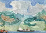 Andrzej Brakoniecki, Burrard Inlet, 1990, monoprint on paper