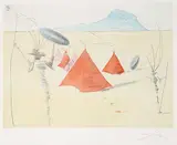Salvador - After Dali, Judah #SA 100/195, 1973, etching with colour stencil on paper