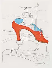 Salvador Dalí, The Curse Over Thrown #A 64/195, 1974, etching with colour stencil on paper