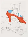 The Curse Over Thrown #A 64/195 by Salvador Dalí, 1974, etching with colour stencil on paper, sold Sep 2011