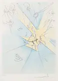 A Shattering Entrance Upon the American Stage #A 64/195 by Salvador Dalí, 1974, etching with colour stencil on paper, sold Sep 2011